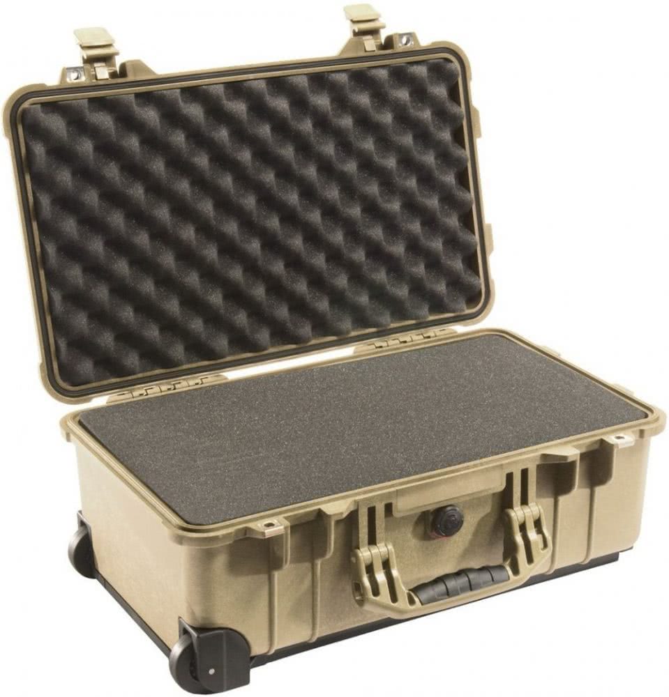 Pelican Products 1510 Carry-On Case – Desert Tan, Foam -
